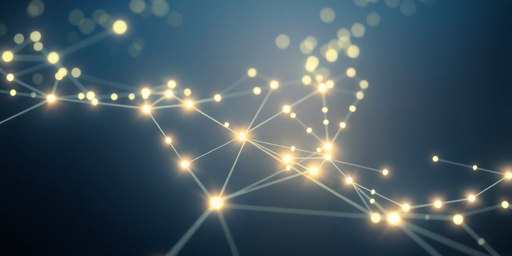 Sparkling clean data with glowing connections