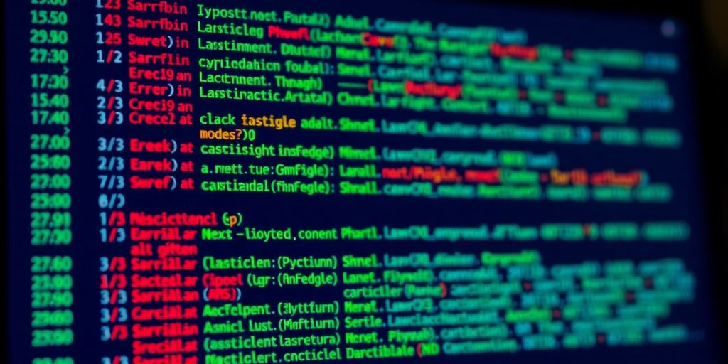 Python code with glowing red error highlighting.