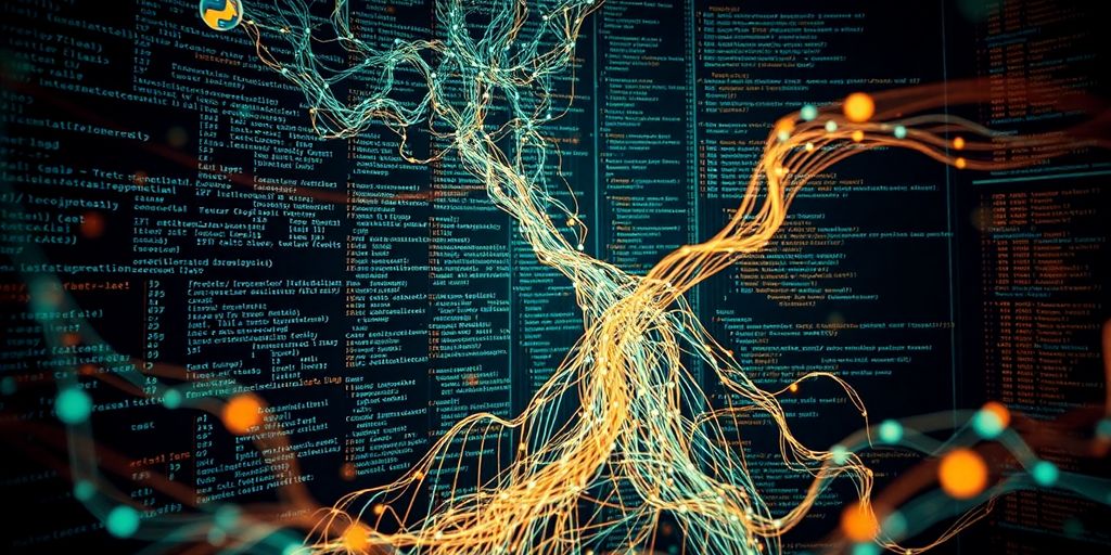 Python code and data visualizations.