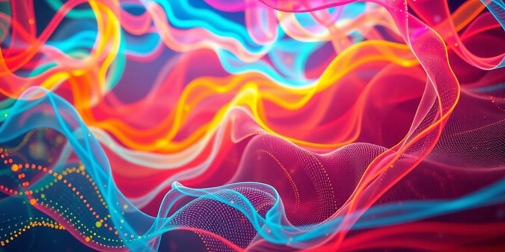 Python code creating colorful data visualizations.