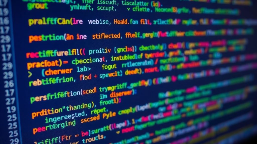 Python code with syntax highlighting on a screen.